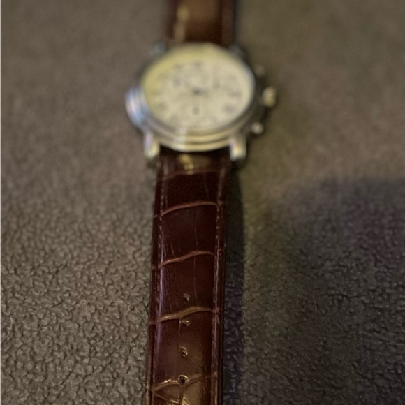 Men’s Fred Belay Watch w/Dark brown genuine leather band - Picture 2 of 4